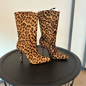 Zara leopard print boots